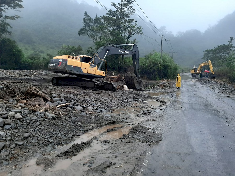 Ministro del MOP inspecciona despejes de la carretera Volcán a Río Sereno