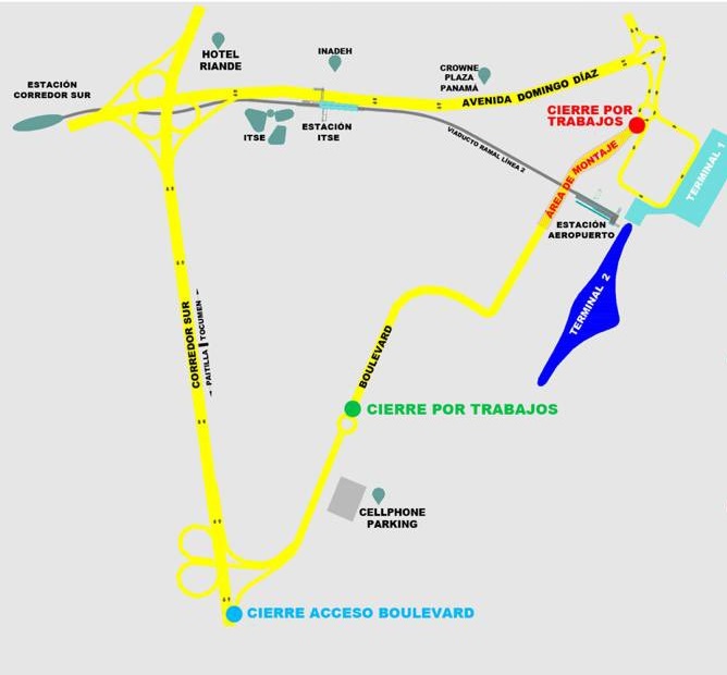 El Metro de Panamá anuncia el cierre de calle Boulevard por montaje de