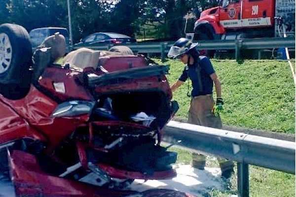 Miembro de la Policía Nacional, fallece en un accidente de tránsito en el Corredor Sur