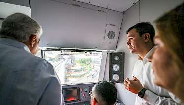 Presidente recorre la Línea 3 del Metro