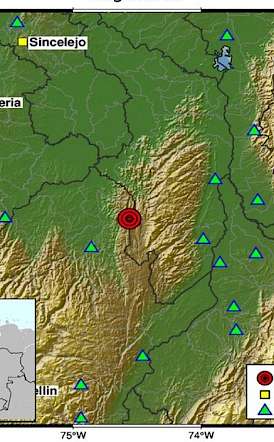 Temblor de 3,9 de magnitud en Colombia