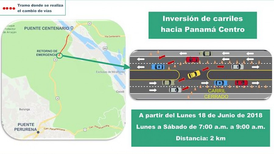 Implementarán inversión de carriles en la Vía Centenario a partir del lunes 18