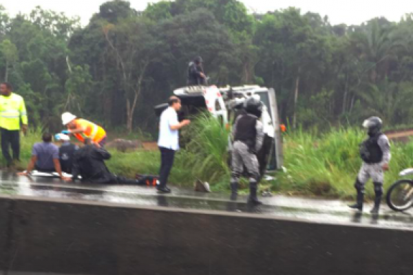 Transporte de valores se vuelca en Panamá Oeste