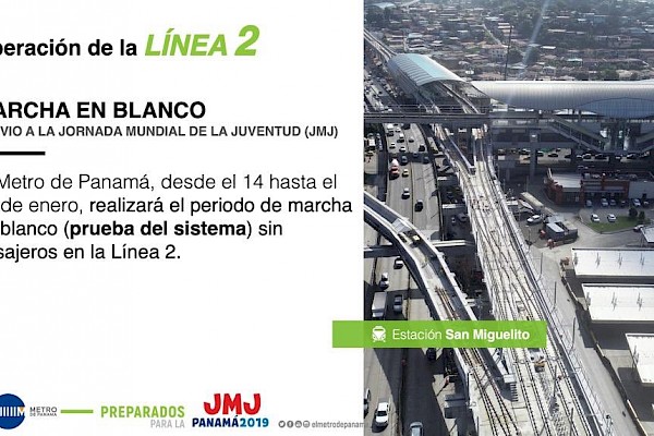 El Metro de Panamá detalla su plan de operación para la JMJ
