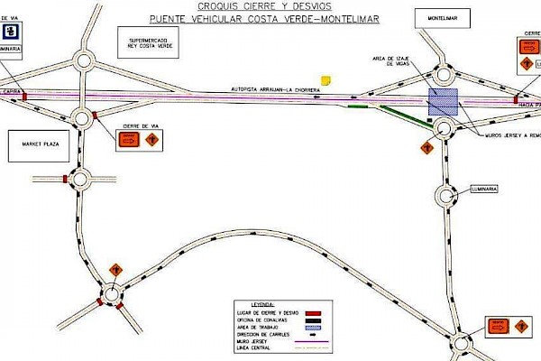 Cierres en la autopista Arraiján – La Chorrera por colocación de puente