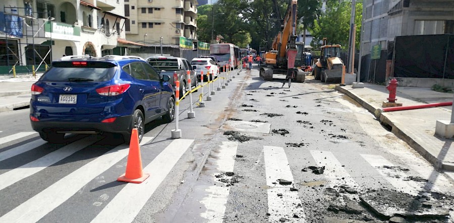 Trabajos de mejoras en Calle 50 entre Justo Arosemena y Av. Boyd