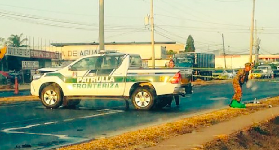 Unidades de Senafront involucrados en accidente que deja víctima fatal