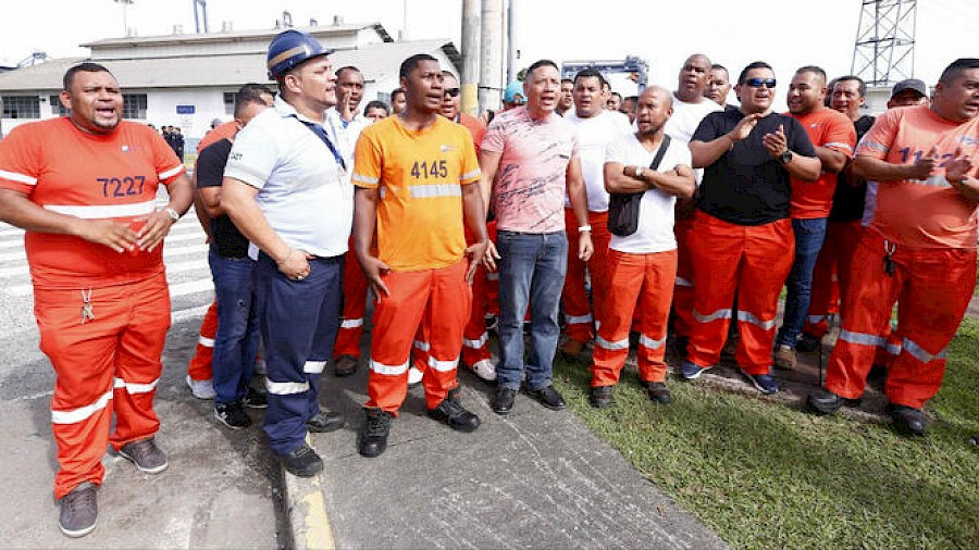 Trabajadores del puerto de Balboa en paro, la empresa lo señala de ilegal