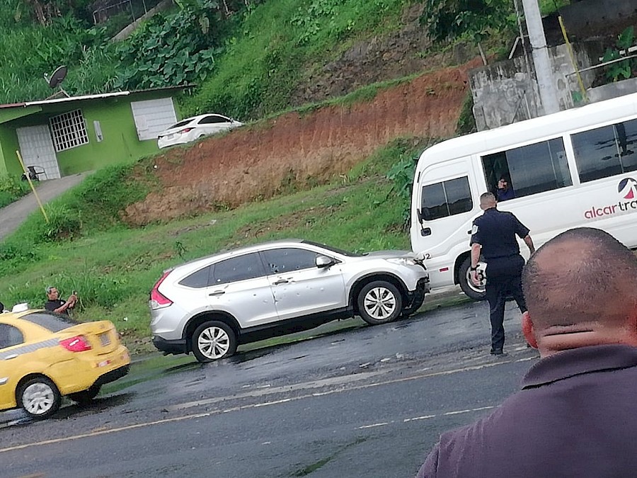 Balacera en plena vía en Colón