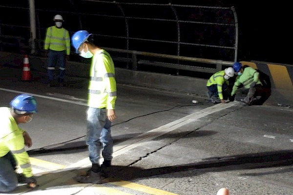 Mop continúa con los trabajos en el puente de Las Américas