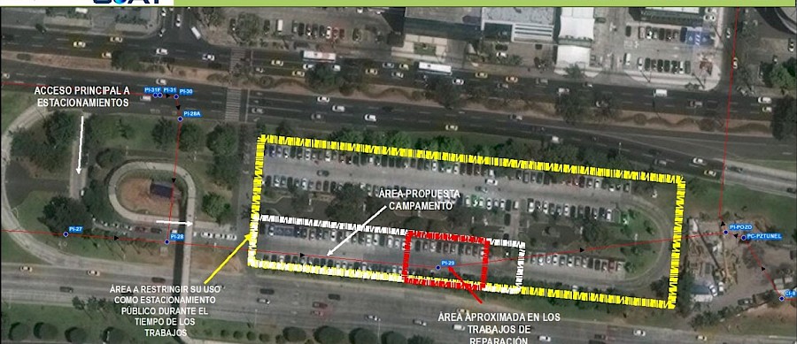 Cierre de los estacionamientos de la Cinta Costera frente al Centro Comercial Balboa Boutiques