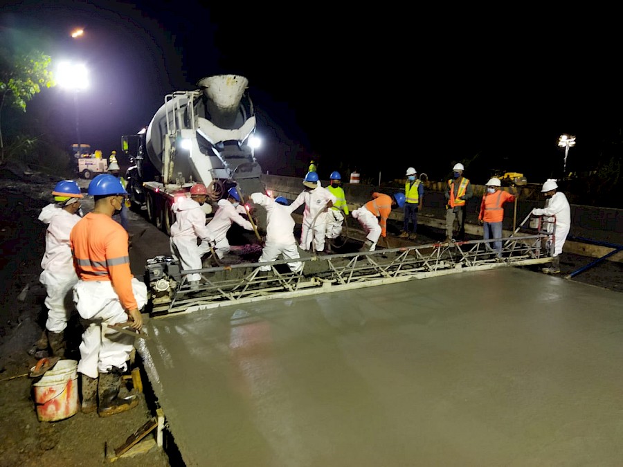 MOP logra vaciado de concreto en Loma Cová