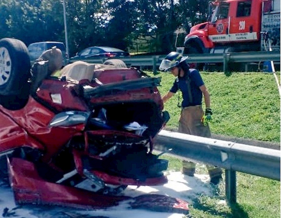 Miembro de la Policía Nacional, fallece en un accidente de tránsito en el Corredor Sur