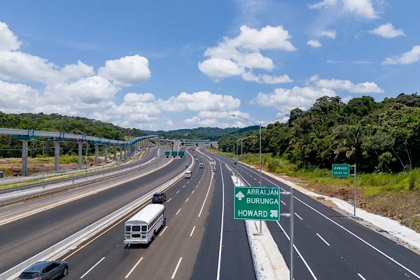 Nuevos carriles en la vía Interamericana hacia Panamá Oeste