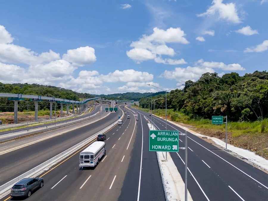 Nuevos carriles en la vía Interamericana hacia Panamá Oeste