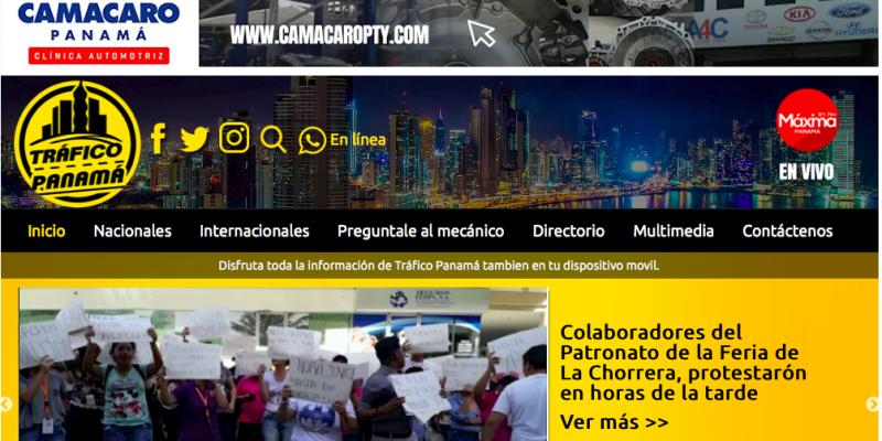 Tráfico Panamá lanza su pagina web