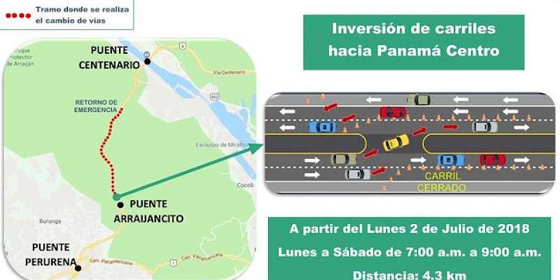 Implementarán inversión de carriles en la Vía Centenario a partir del lunes 2 de julio