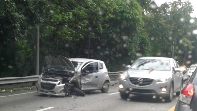 Accidente en el puente de Las Américas causa gran congestionamiento vehicular