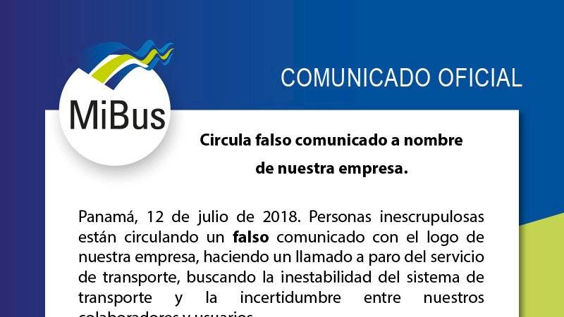 Información de supuesto paro de Metro Bus es falsa