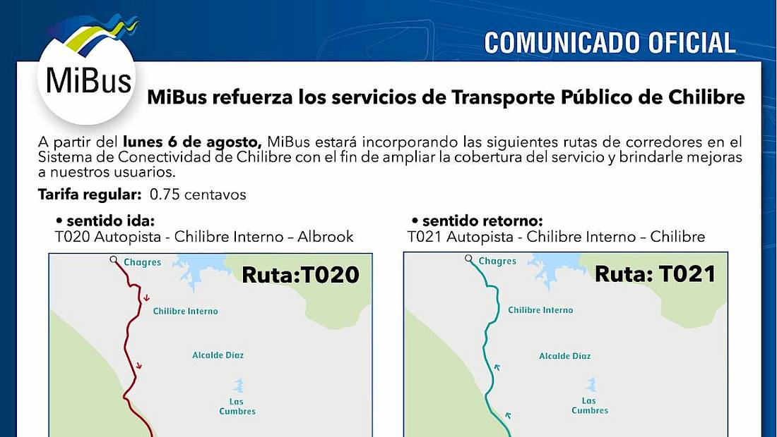 MiBus refuerza los servicios de Transporte Público de Chilibre 