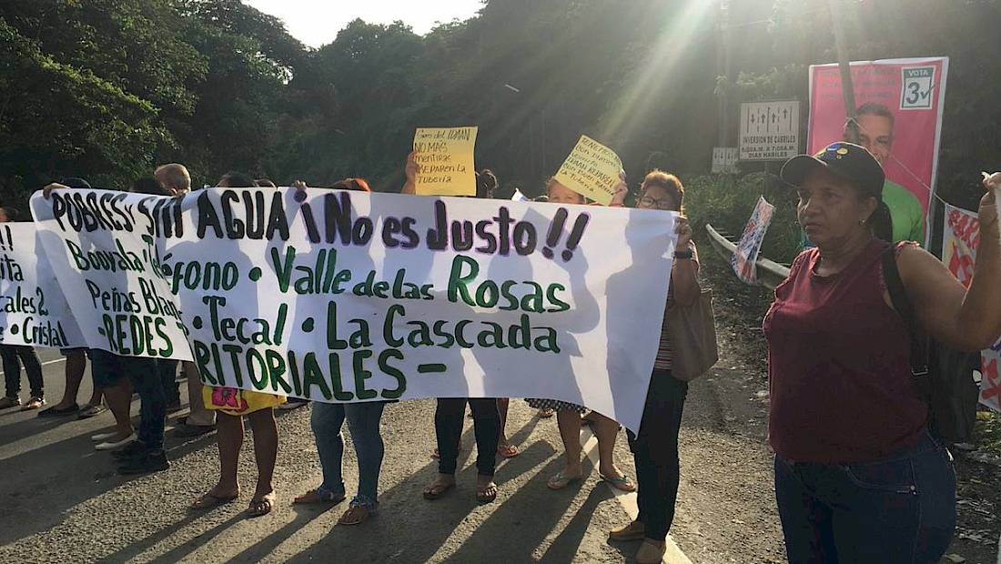 Tráfico afectado por cierre de la vía Interamericana por protesta en Panamá Oeste