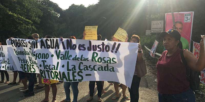 Tráfico afectado por cierre de la vía Interamericana por protesta en Panamá Oeste