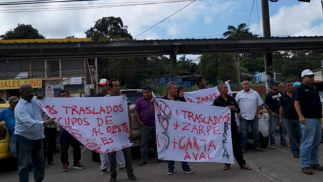 Taxistas de Arraiján protestan contra supuestas prácticas ilegales