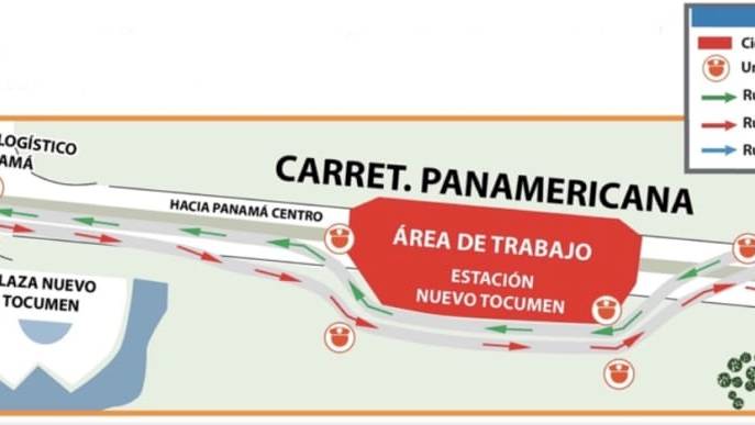 Desvíos por montaje de pasarela de la estación Nuevo Tocumen este 8 y 9 de septiembre