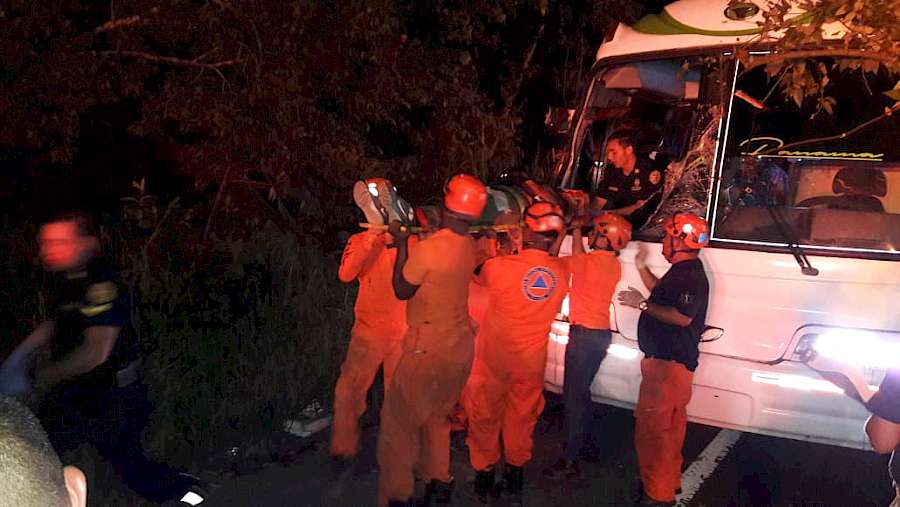 Árbol cae sobre bus en Panamá Oeste