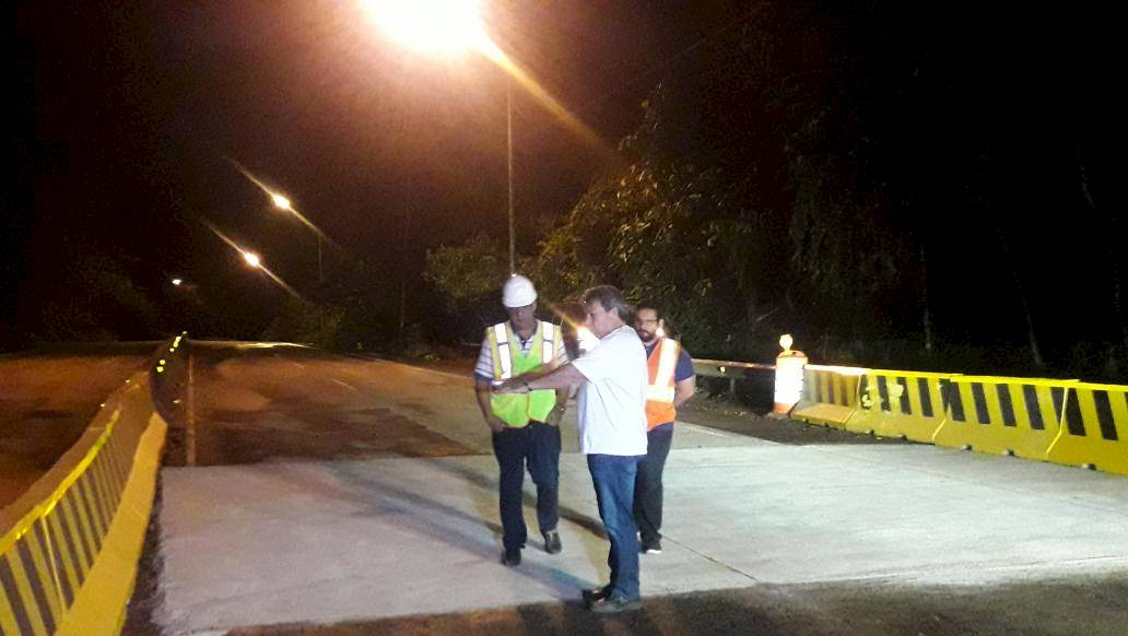 Se restablece el tráfico en Lomá Cová tras reparaciones de tubería pluvial
