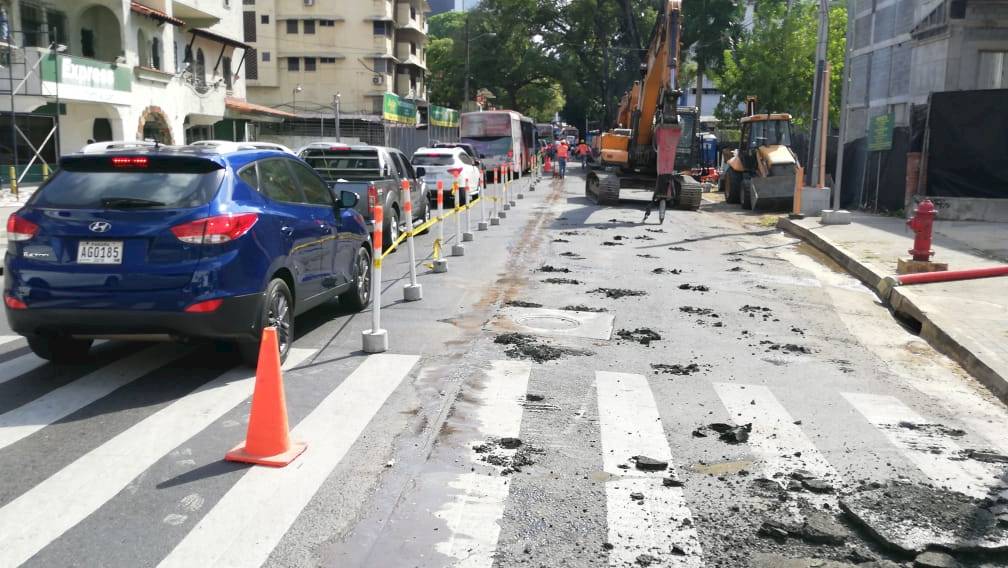 Trabajos de mejoras en Calle 50 entre Justo Arosemena y Av. Boyd