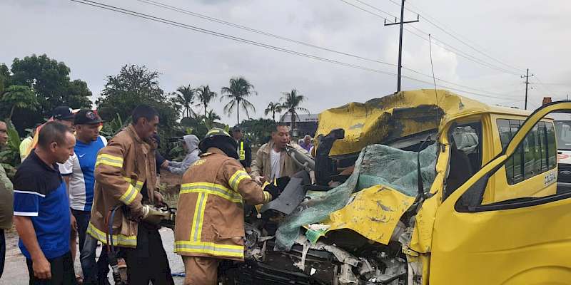 Cuatro heridos por fuerte accidente vehicular en Capira