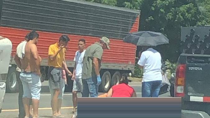 Atropello en la vía Interamericana en Santiago