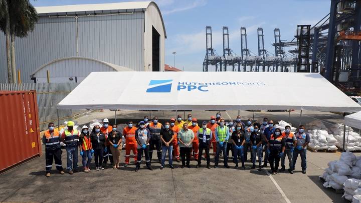 1,000 bolsas con comida son entregadas a la Alcaldía de Colón por Hutchison Ports PPC