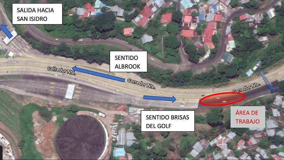 Trabajos en la vía troncal del Corredor Norte hasta el 6 de julio