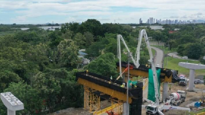 Continúan trabajos del Ramal de la Línea 2 del Metro sobre la salida del Corredor Sur