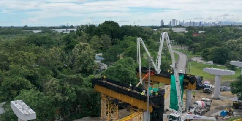 Continúan trabajos del Ramal de la Línea 2 del Metro sobre la salida del Corredor Sur
