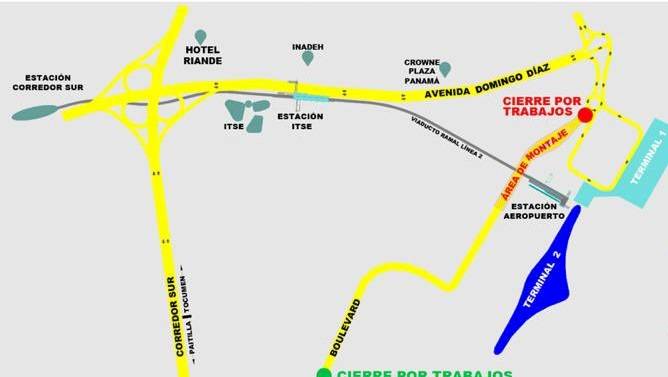 El Metro de Panamá anuncia el cierre de calle Boulevard por montaje de vigas U