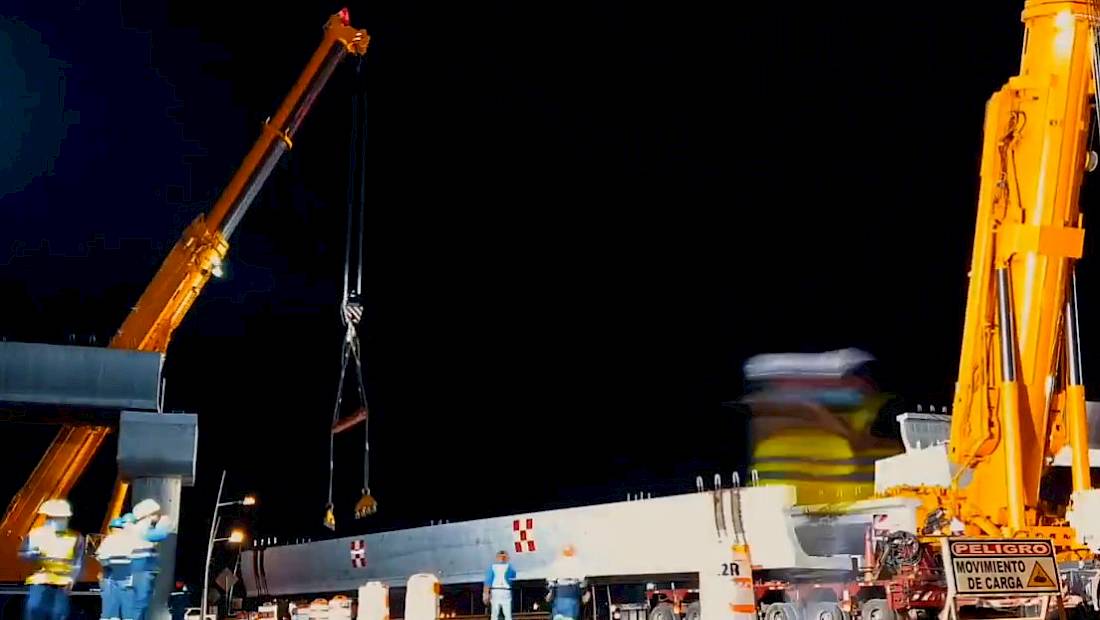 Culmina montaje de vigas en Ramal de la Línea 2