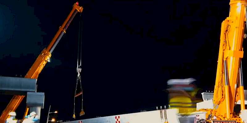 Culmina montaje de vigas en Ramal de la Línea 2