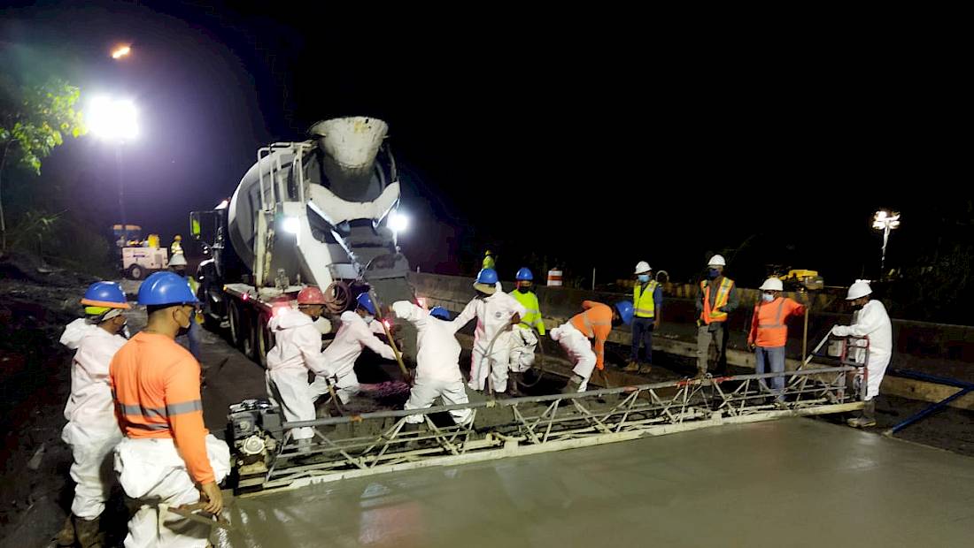 MOP logra vaciado de concreto en Loma Cová