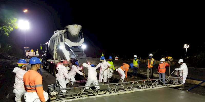MOP logra vaciado de concreto en Loma Cová