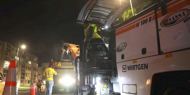 Inician los trabajos nocturnos en la vía Justo Arosemena