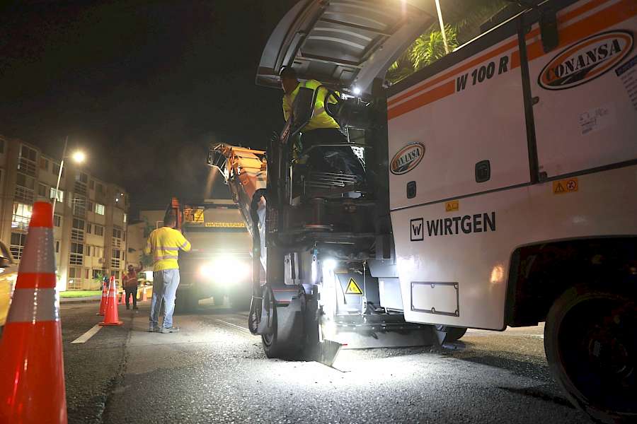 Inician los trabajos nocturnos en la vía Justo Arosemena