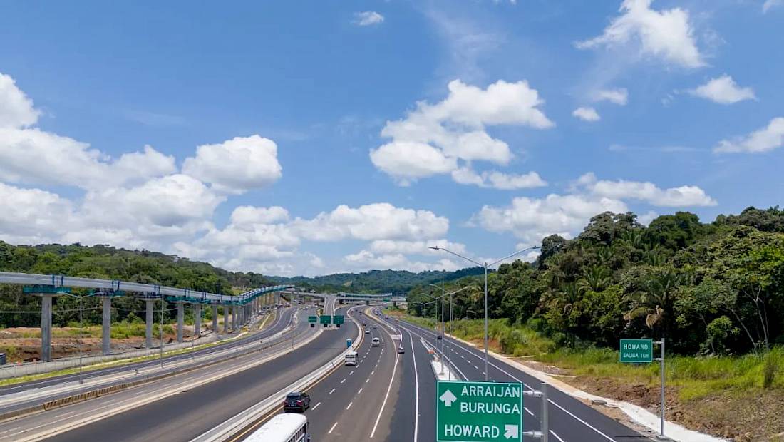 Nuevos carriles en la vía Interamericana hacia Panamá Oeste