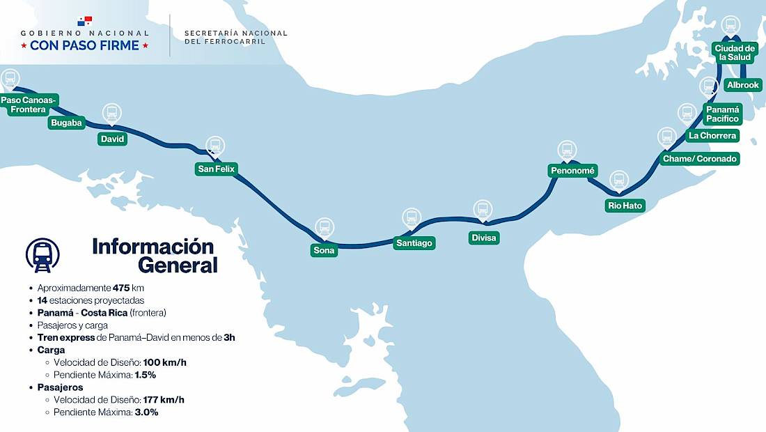 Presidente anuncia trazado de ruta del ferrocarril y la ubicación de las futuras estaciones