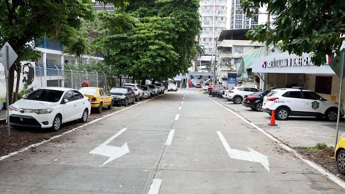 Cambios en la circulación en dos vías en el corregimiento de San Francisco